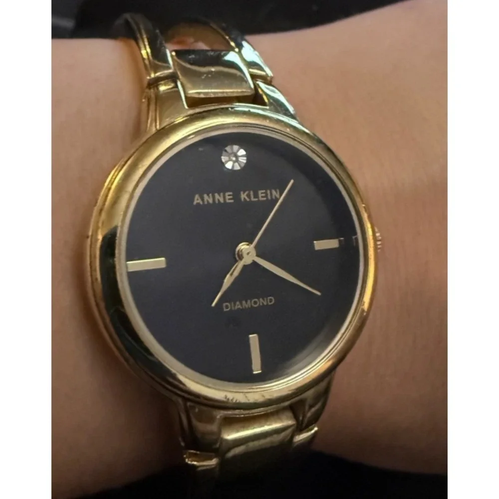 Anne Klein watch gold tone
